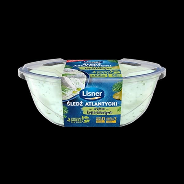 LISNER Filety sledziowe w sosie koperkowym. 29,61 zl/kg