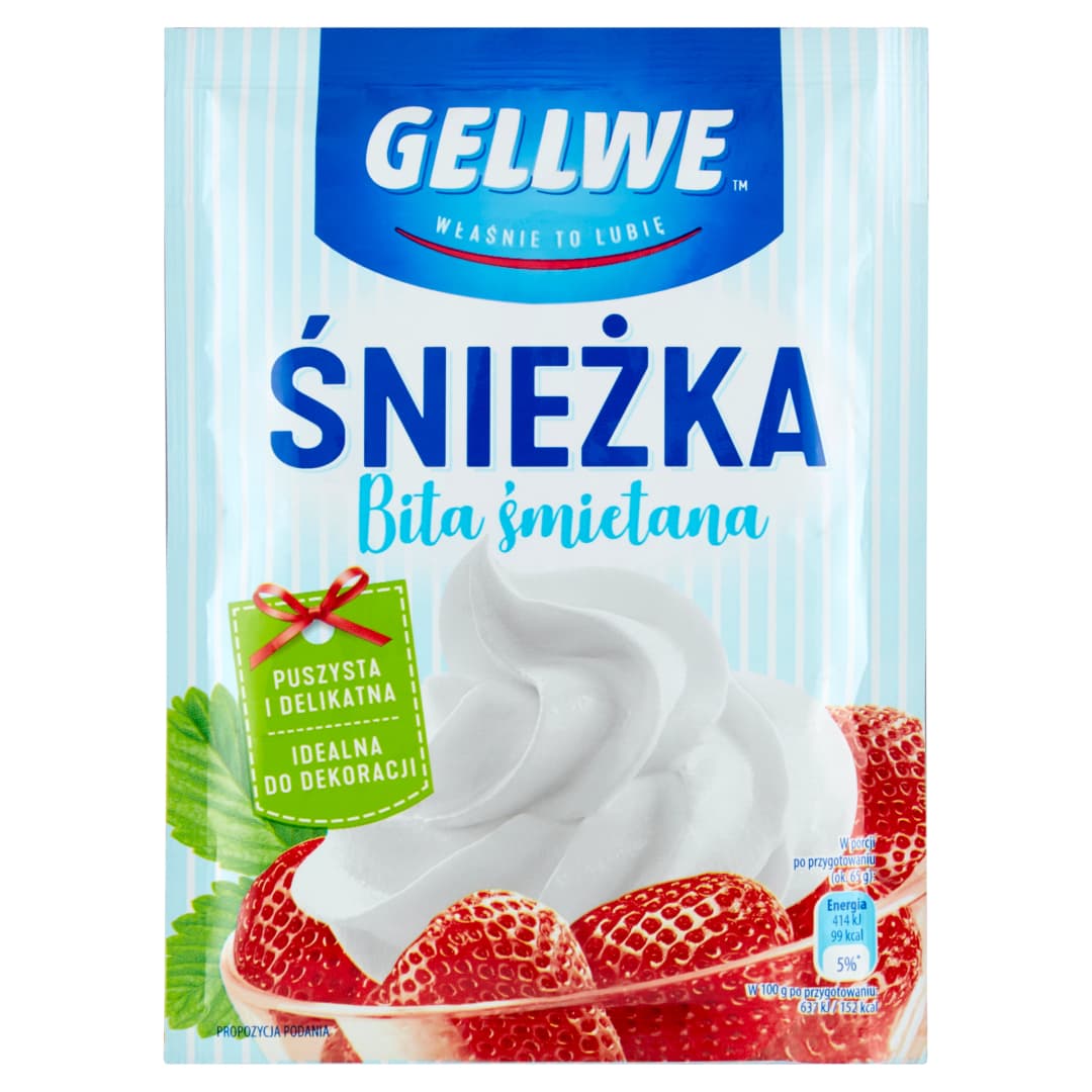 GELLWE Sniezka bita smietana. 48,91 zl/kg