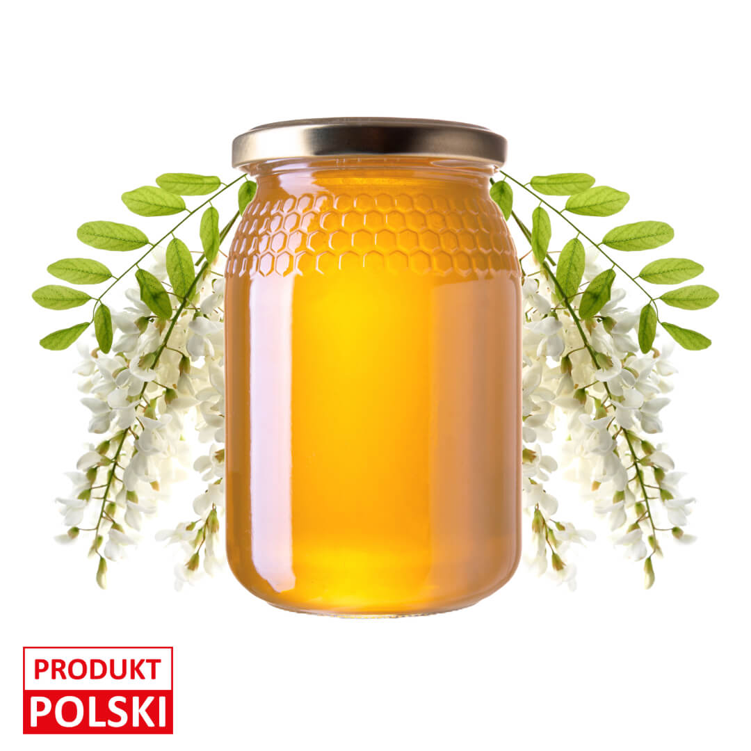 Miod akacjowy. 46,90 zl/sloik