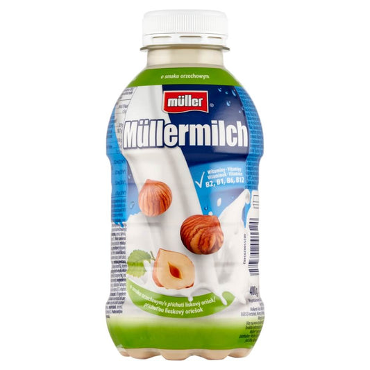 MULLER MULLERMILCH Napoj mleczny o smaku orzechowym. 11,23 zl/kg