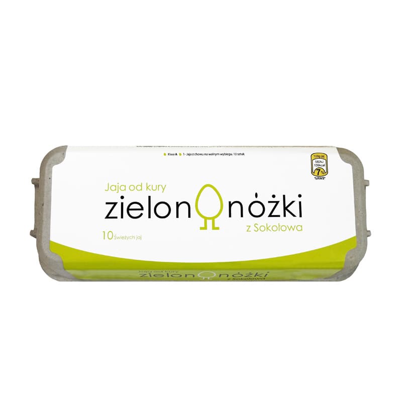 JAJA Z SOKOLOWA Jaja od kury zielononozki 10 szt.. 1,36 zl/szt.