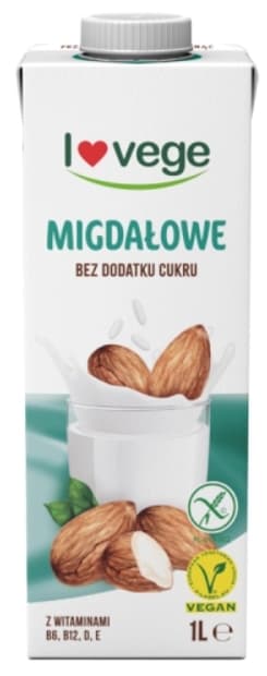 LOVEGE Napoj migdalowy z dodatkiem ryzu VEGE. 6,49 zl/l